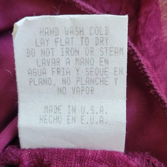 Vintage Y2K 90s Deadstock Rave Burgundy crinkle tank top size M - Picture 9 of 9